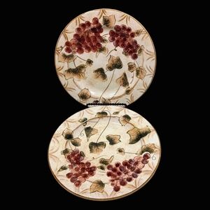 Oneida Handpainted Veneto Salad Plates 8.5” Set Of 2